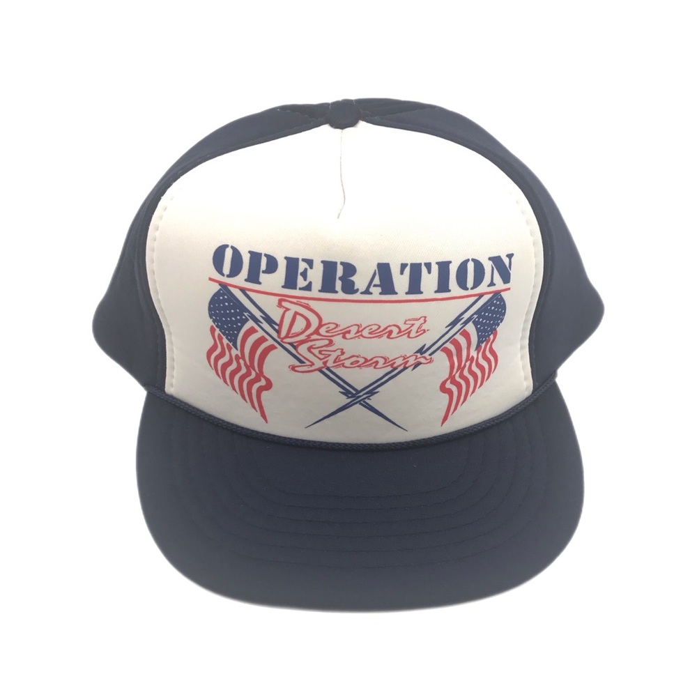 Vintage Operation Desert Storm 90’s Cap American Flag‎ Snapback Hat Civic Caps